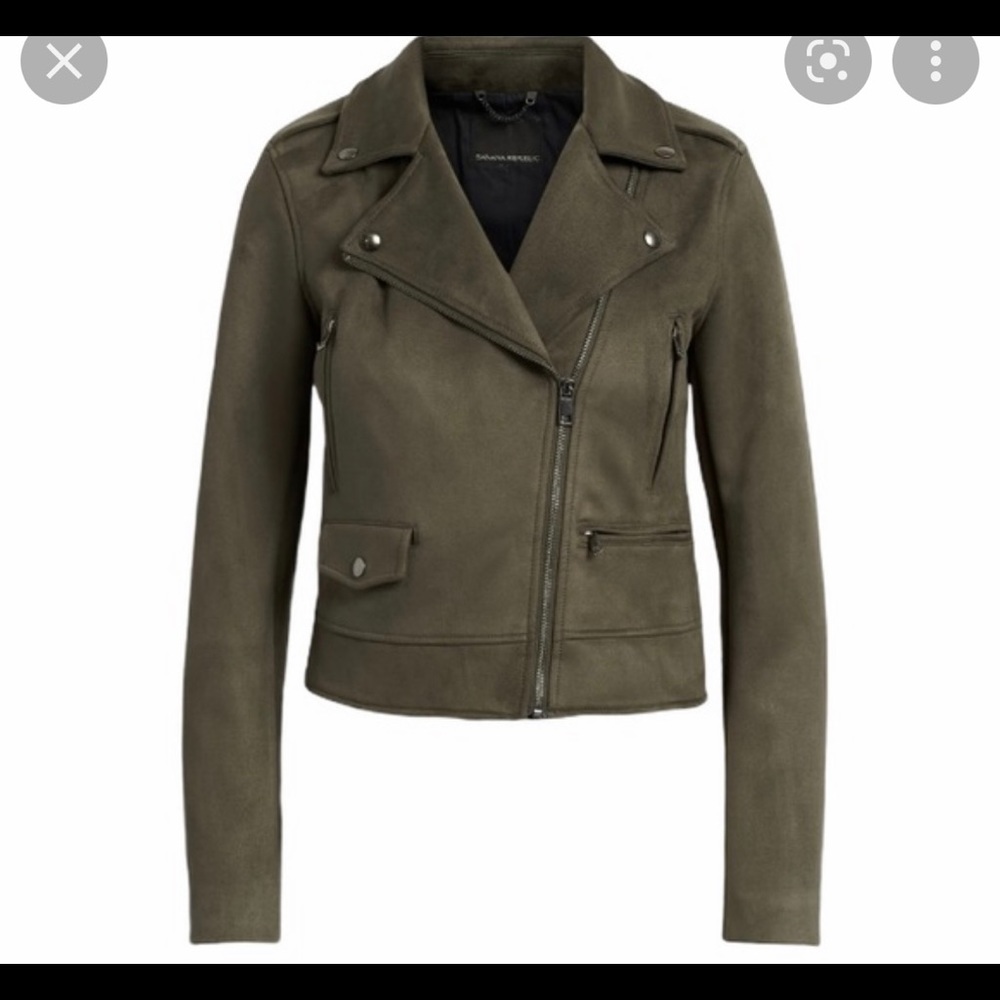 NWT Banana Republic Faux Suede Moto Jacket